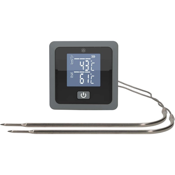 Präzises Bluetooth Fleischthermometer mit 2 Sonden für BBQ & Ofen – Smarte App-Steuerung, Timer & Alarm für perfekte Grillergebnisse, 7,5cm