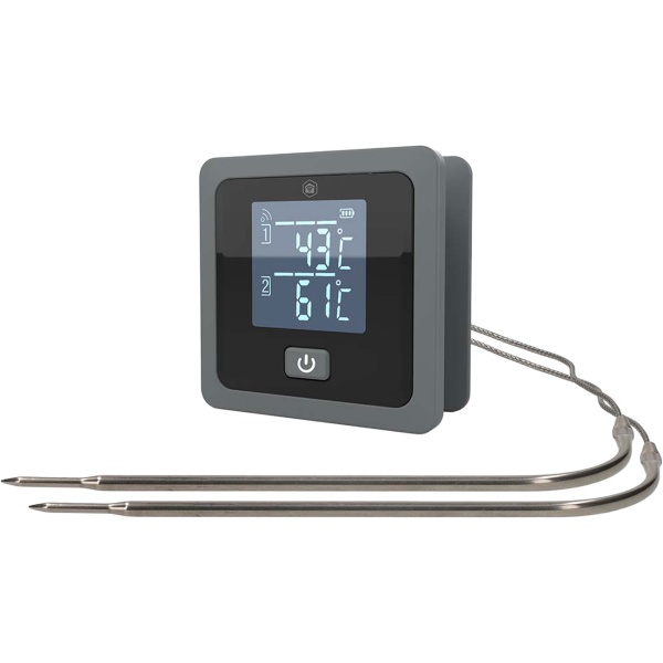 Präzises Bluetooth Fleischthermometer mit 2 Sonden für BBQ & Ofen – Smarte App-Steuerung, Timer & Alarm für perfekte Grillergebnisse, 7,5cm