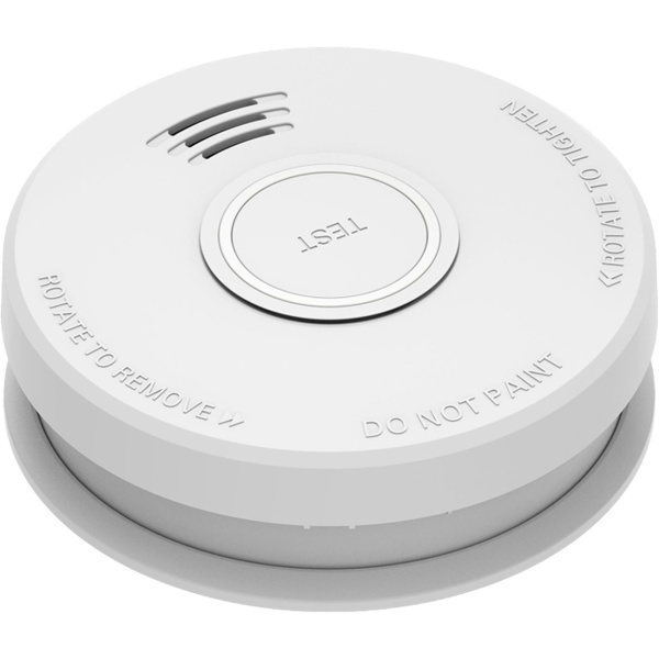 Fotoelektrischer Rauchmelder DIN EN 14604 Konform - Zuverlässiger Feuermelder mit 85dB Alarm & Prüftaste - 9V Batteriebetrieb & Montagematerial