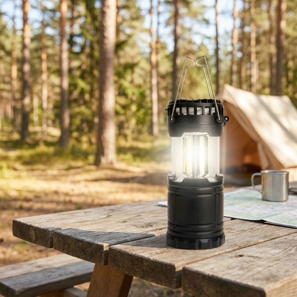 2in1 Campinglampe & Ventilator – Helles COB Licht & Abkühlung für Zelt, Outdoor & Wandern – Kompakt & Batteriebetrieben