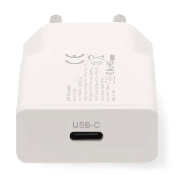 Schnellladegerät GaN USB-C 20W Weiss – Kompaktes Netzladegerät mit Lightning Kabel für Apple iPhone, Smartphone, Tablet 