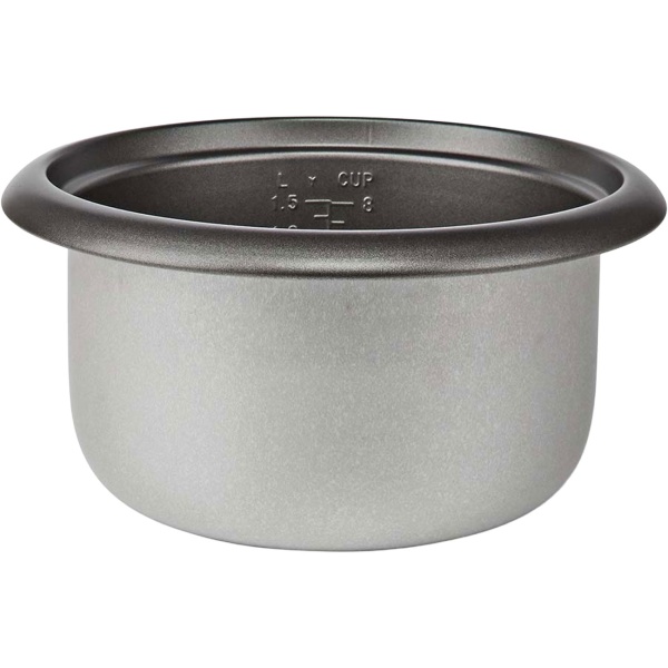 Stilvoller Edelstahl Reiskocher mit Warmhaltefunktion, 1,5 Liter, 500 W, schwarz - silber, antihaftbeschichtet, für bis zu 8 Portionen leckeren Reis