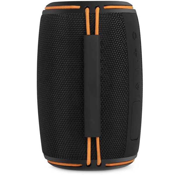 Kompakter Bluetooth 5.4 Lautsprecher, 40W - Mobiler kabelloser Musik-Speaker, tragbar mit Akku für Outdoor & Zuhause, satter Sound, Schwarz/Orange