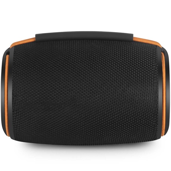 Kompakter Bluetooth 5.4 Lautsprecher, 40W - Mobiler kabelloser Musik-Speaker, tragbar mit Akku für Outdoor & Zuhause, satter Sound, Schwarz/Orange