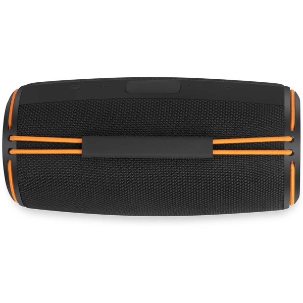 Bluetooth 5.4 Lautsprecher, 60W - Mobiler kabelloser Musik-Speaker, tragbar mit Akku für Outdoor & Zuhause, satter Sound, Schwarz/Orange