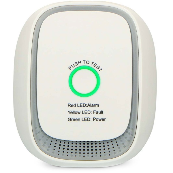 Gasmelder für die Steckdose – Methan & Erdgas Detektor mit 70dB Alarm & LED-Ring – EN50194 zertifiziert – Gaswarner für Küche, Therme & Heizung