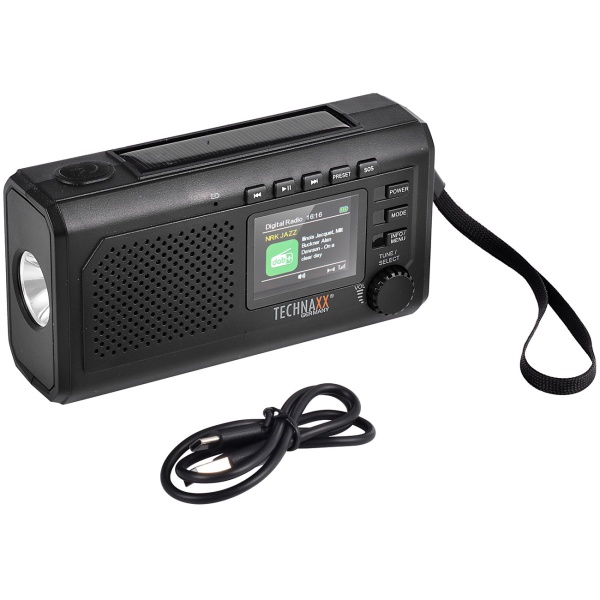 Zuverlässiges Solar-Kurbelradio DAB+ UKW Notfallradio mit Powerbank, Taschenlampe & Bluetooth: Robustes Outdoor-Radio für Camping & Krise