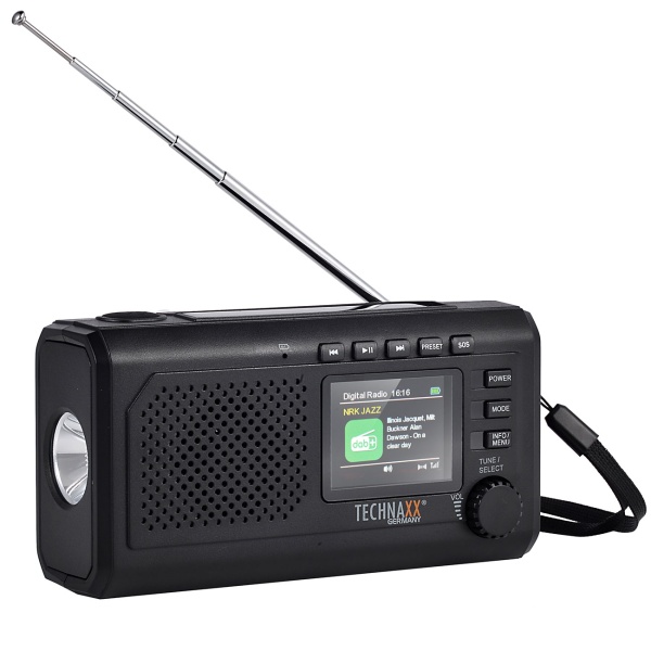 Zuverlässiges Solar-Kurbelradio DAB+ UKW Notfallradio mit Powerbank, Taschenlampe & Bluetooth: Robustes Outdoor-Radio für Camping & Krise