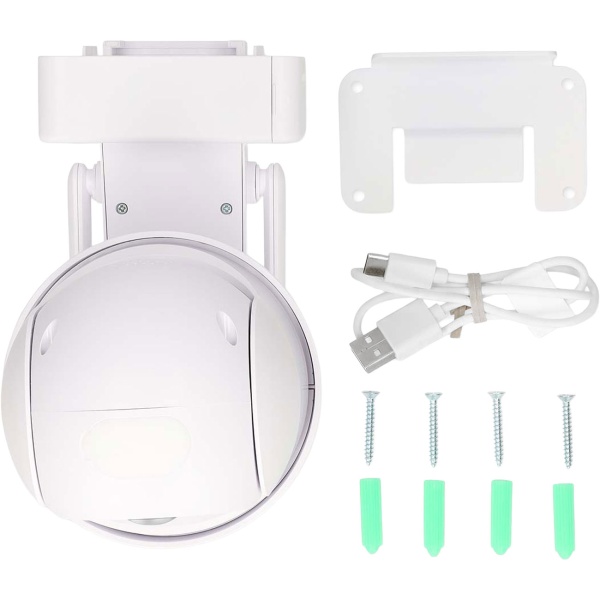 4K Wi-Fi Outdoor Kamera mit Akku & Solar-Option, PTZ 355° Schwenkbar, Farb-Nachtsicht, Flutlicht, Sirene, IP65 Wasserdicht & Alexa/Google Support