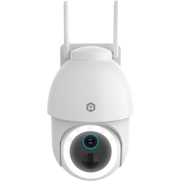 4K Wi-Fi Outdoor Kamera mit Akku & Solar-Option, PTZ 355° Schwenkbar, Farb-Nachtsicht, Flutlicht, Sirene, IP65 Wasserdicht & Alexa/Google Support
