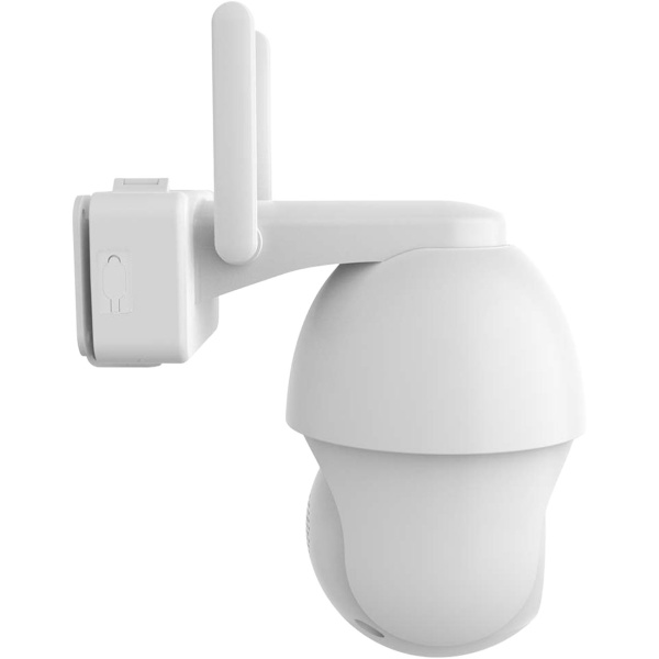 4K Wi-Fi Outdoor Kamera mit Akku & Solar-Option, PTZ 355° Schwenkbar, Farb-Nachtsicht, Flutlicht, Sirene, IP65 Wasserdicht & Alexa/Google Support