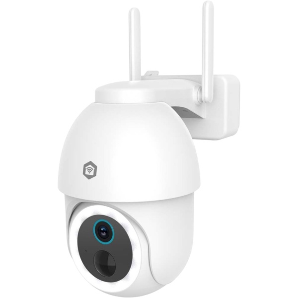4K Wi-Fi Outdoor Kamera mit Akku & Solar-Option, PTZ 355° Schwenkbar, Farb-Nachtsicht, Flutlicht, Sirene, IP65 Wasserdicht & Alexa/Google Support