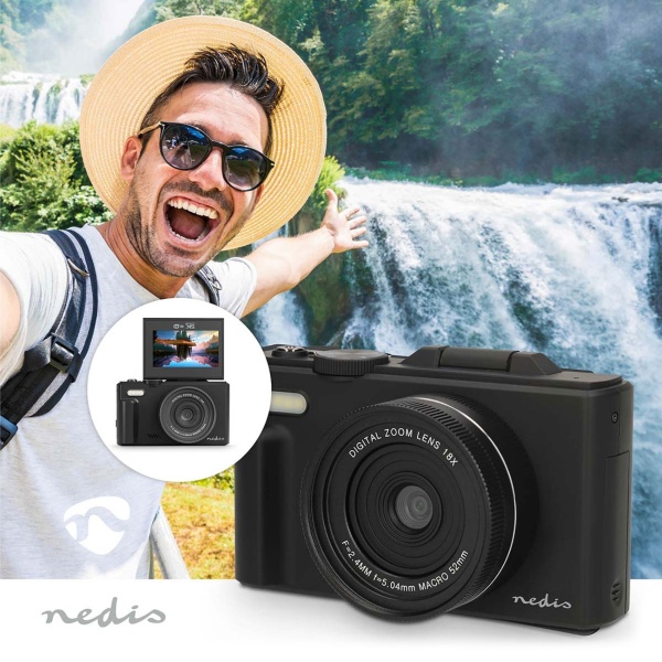 Digitale 4K Fotokamera – Profi Vlogging Kamera mit WiFi, Flip Screen & 75MP, Kompakte Vlog Fotokamera für Urlaub & YouTube, Schwarz