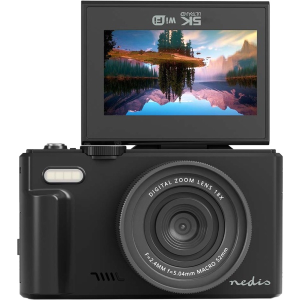 Digitale 4K Fotokamera – Profi Vlogging Kamera mit WiFi, Flip Screen & 75MP, Kompakte Vlog Fotokamera für Urlaub & YouTube, Schwarz