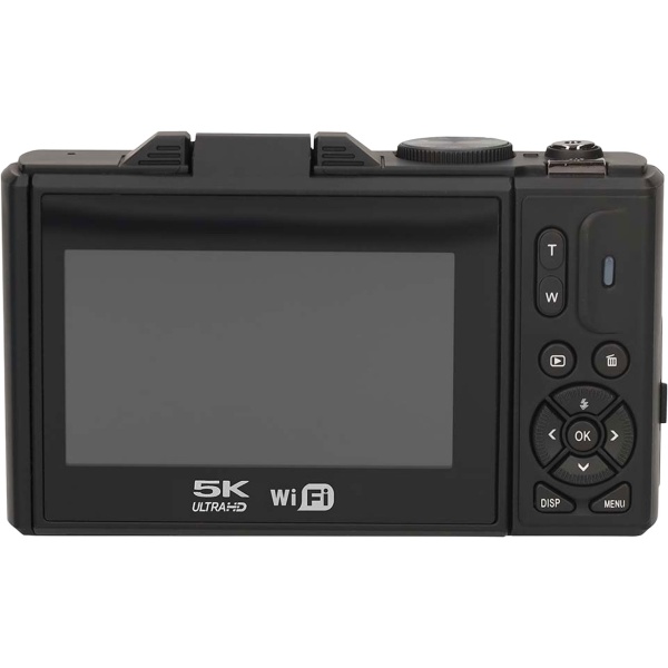 Digitale 4K Fotokamera – Profi Vlogging Kamera mit WiFi, Flip Screen & 75MP, Kompakte Vlog Fotokamera für Urlaub & YouTube, Schwarz