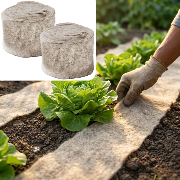 2er-Set Effektiver Schneckenschutz: 5m Schafwolle Schneckenbremse für Gemüsebeet & Garten - Biologischer, giftfreier Schnecken-Stopp aus Wolle