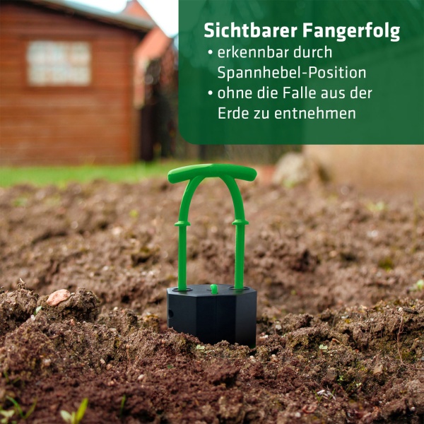 Effektives Wühlmausfallen 4er-Set mit Erdlochstecher & Sonden-Stab – Zuverlässige Tunnelfalle zur schnellen Nagerbekämpfung im Garten