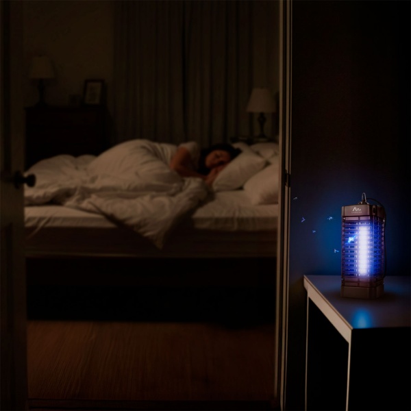Fluginsekten-Vernichter 50m² LED – Effektive UV Mückenlampe & Insektenlampe für Innenräume – Sicherer Insektenvernichter 900V