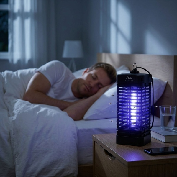 Fluginsekten-Vernichter 50m² LED – Effektive UV Mückenlampe & Insektenlampe für Innenräume – Sicherer Insektenvernichter 900V