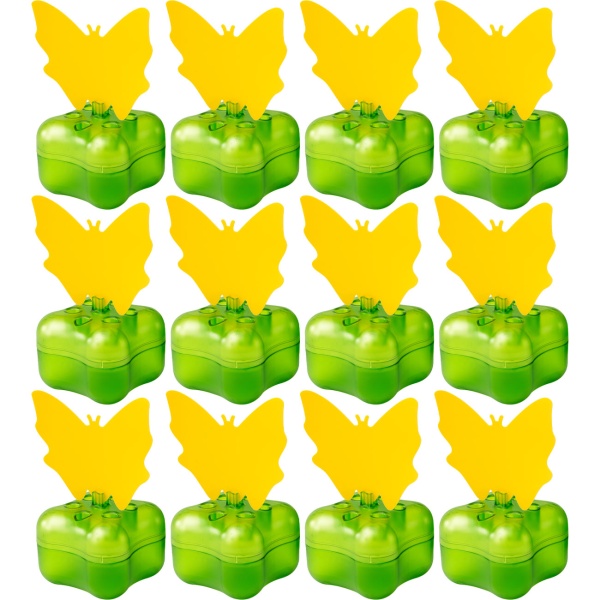 Effektive Fruchtfliegenfalle im 12er-Set – Diskrete Obstfliegenfalle für den Obstkorb, kleine Insektenfalle gegen Fliegen in der Küche