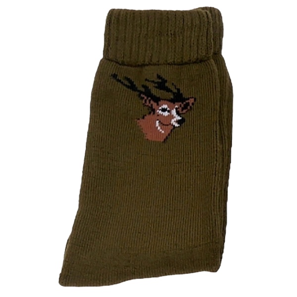 3er-Pack hochwertige Jagdsocken in Khaki, Gr. 39/42 – Mit Hirsch-Motiv, Ente-Motiv & Uni-Design – Atmungsaktive & bequeme Socken für die Jagd & Outdoor