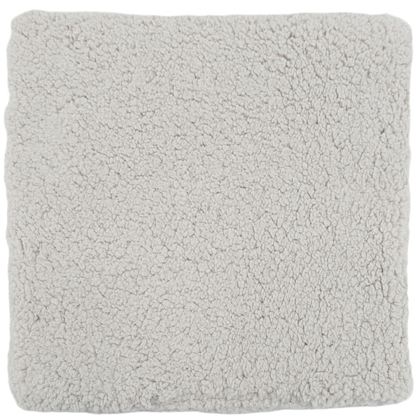 Sitzkissen in Lammfelloptik – 39 x 39 cm, taupe, für gemütlichen Komfort – Flauschiges & weiches Kunst-Fellkissen für Stuhl, Bank, Sessel