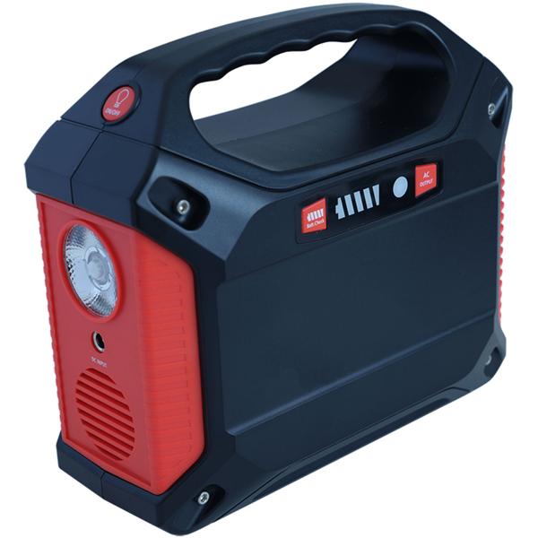 Tragbare Powerstation & Solar-Generator, 155 Wh, 180 Watt, Akku mit 230V & 12V, Leuchte, USB, Reise, Camping, Notstrom