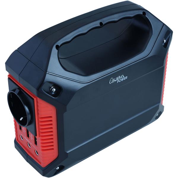 Tragbare Powerstation & Solar-Generator, 155 Wh, 180 Watt, Akku mit 230V & 12V, Leuchte, USB, Reise, Camping, Notstrom