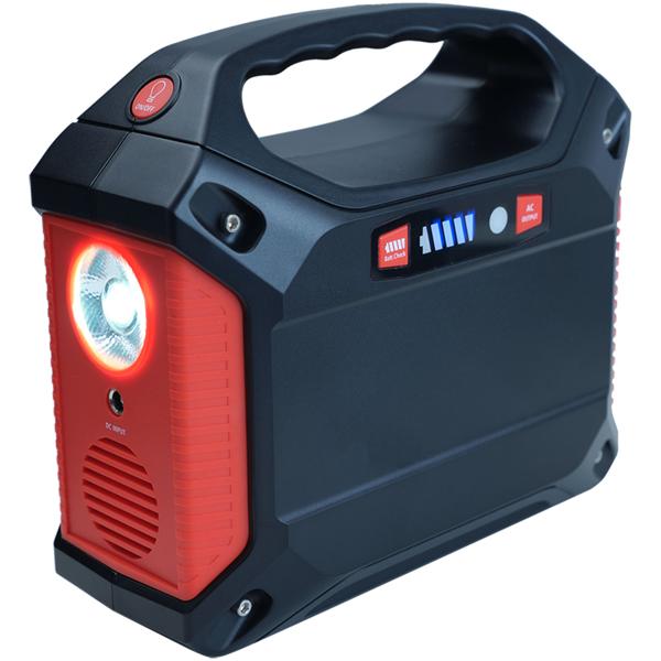 Tragbare Powerstation & Solar-Generator, 155 Wh, 180 Watt, Akku mit 230V & 12V, Leuchte, USB, Reise, Camping, Notstrom