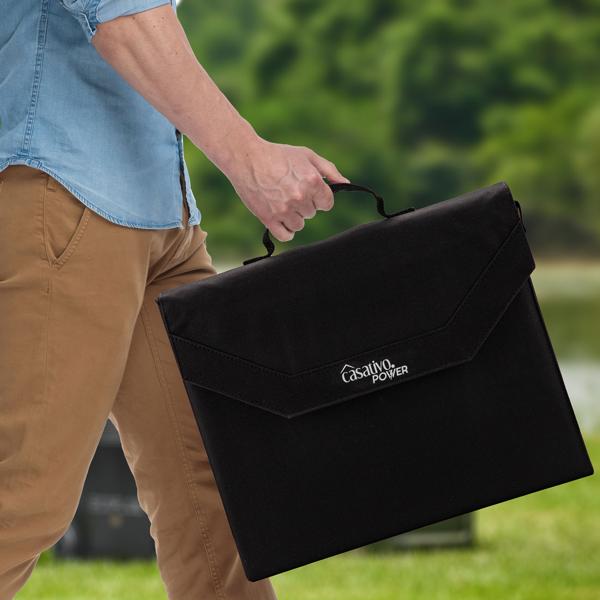 Professionelle tragbare Powerstation & Solar-Generator, 800 Wh, 1000 Watt im Set mit 1 mobilen 110-Watt-Solarpanel