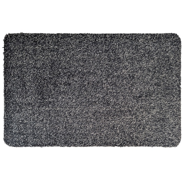 Schmutzfangmatte 70x46 cm Schwarz-Weiss - Fußmatte mit rutschfester TPR-Unterseite sowie strapazierfähiger Oberfläche für deinen Flur und Haustür