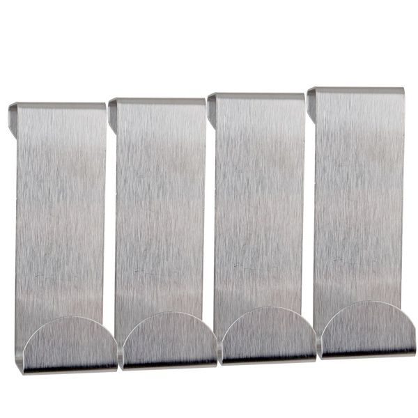 Türhaken Edelstahl 4er Pack - Türgarderobe ohne Bohren zum Einhängen, robuste Kleiderhaken für Türfalz bis 1,9 cm, für Bad, Schlafzimmer & Schränke