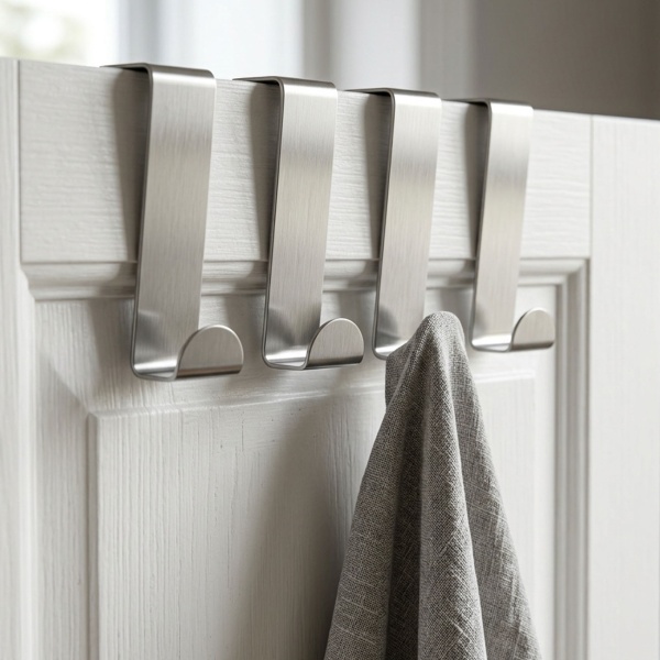 Türhaken Edelstahl 8er Pack - Türgarderobe ohne Bohren zum Einhängen, robuste Kleiderhaken für Türfalz bis 1,9 cm, für Bad, Schlafzimmer & Schränke