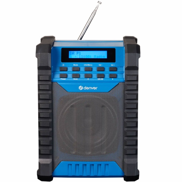 Robustes Akku Baustellenradio: Leistungsstarkes DAB+ FM Werkstattradio mit Bluetooth & USB-C - Wasserdichtes Outdoor Radio für Handwerker