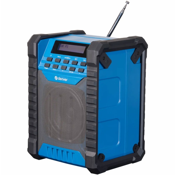 Robustes Akku Baustellenradio: Leistungsstarkes DAB+ FM Werkstattradio mit Bluetooth & USB-C - Wasserdichtes Outdoor Radio für Handwerker