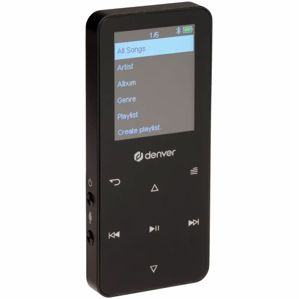 Vielseitiger MP4 Player Schwarz, Bluetooth & 3,5 mm AUX – Kompakter MP3 Mediaplayer 4GB für Sport & Reisen – Top Sound & E-Book Funktion, 1.8" IPS
