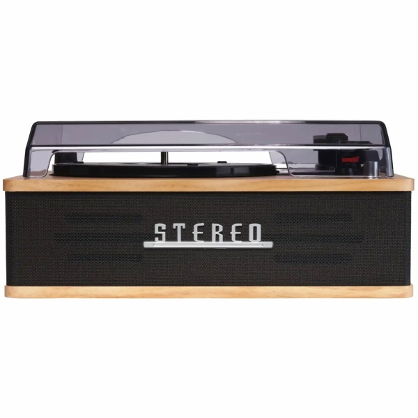 Edler Retro-Schallplattenspieler mit Bluetooth, kraftvollen eingebauten Lautsprechern & robustem Tonabnehmer für perfekten Vinyl-Klang