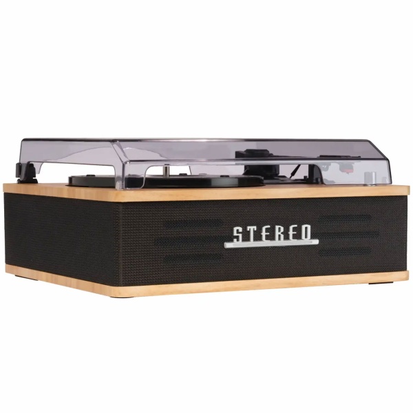 Edler Retro-Schallplattenspieler mit Bluetooth, kraftvollen eingebauten Lautsprechern & robustem Tonabnehmer für perfekten Vinyl-Klang