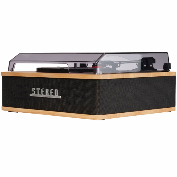 Edler Retro-Schallplattenspieler mit Bluetooth, kraftvollen eingebauten Lautsprechern & robustem Tonabnehmer für perfekten Vinyl-Klang