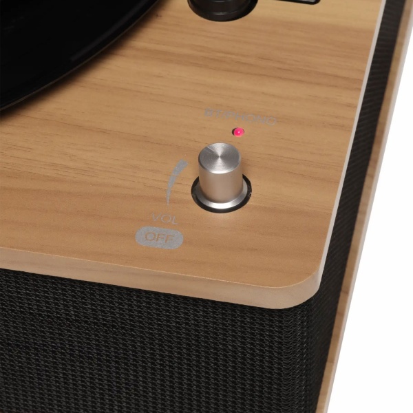 Edler Retro-Schallplattenspieler mit Bluetooth, kraftvollen eingebauten Lautsprechern & robustem Tonabnehmer für perfekten Vinyl-Klang