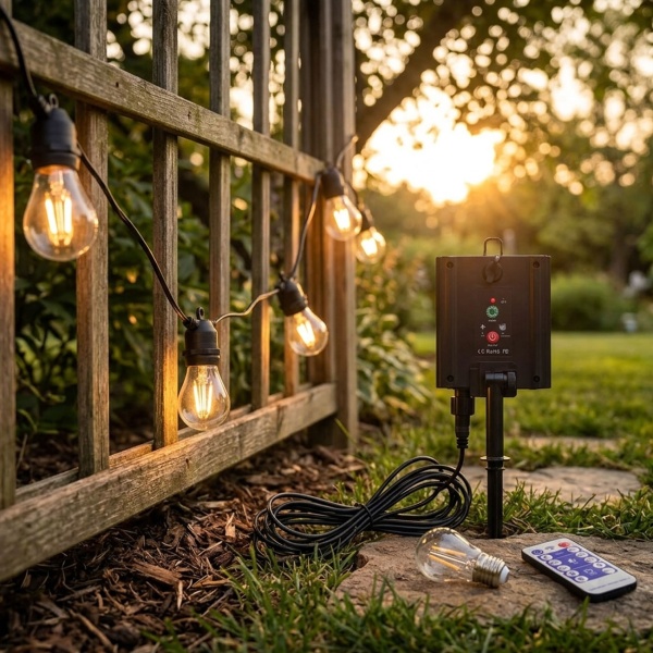 Solar LED Lichterkette Warmweiss 8m: 10 Lampen, IP44 Wetterfest - Mit Fernbedienung, perfekt für Garten, Balkon, Terrasse & als Party Deko