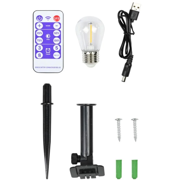 Solar LED Lichterkette Warmweiss 8m: 10 Lampen, IP44 Wetterfest - Mit Fernbedienung, perfekt für Garten, Balkon, Terrasse & als Party Deko