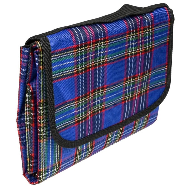 2er-Set Picknickdecke in Blau kariert (150x130 cm), wasserabweisend – Leicht, faltbar & ideal für Garten, Park, Strand, Camping und den Urlaub unterwegs