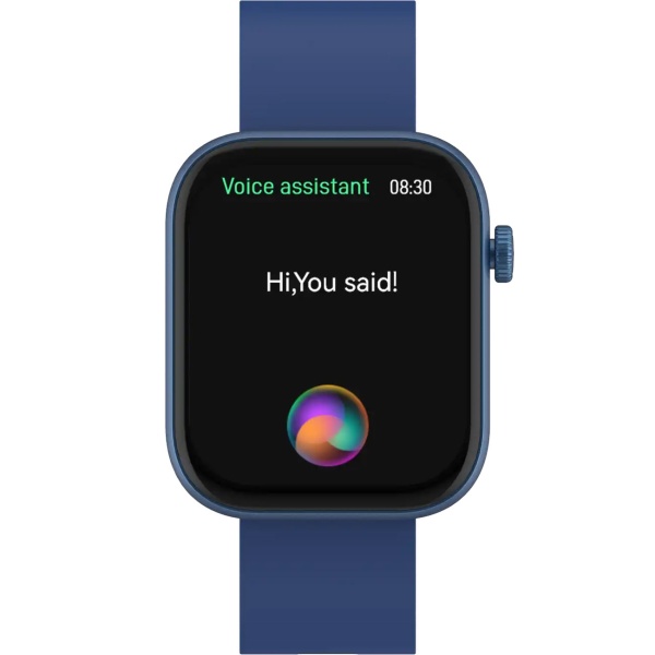 Smartwatch Fitnessuhr für Herren & Damen, blau: Blutdruck, Herzfrequenz, Blutsauerstoff und Anruffunktion - AMOLED Display für Alltag & Sport