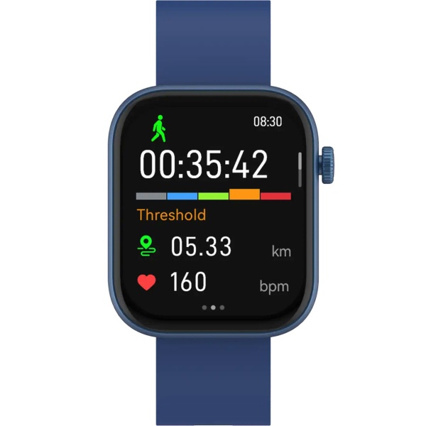 Smartwatch Fitnessuhr für Herren & Damen, blau: Blutdruck, Herzfrequenz, Blutsauerstoff und Anruffunktion - AMOLED Display für Alltag & Sport