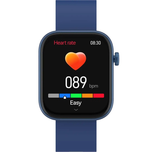 Smartwatch Fitnessuhr für Herren & Damen, blau: Blutdruck, Herzfrequenz, Blutsauerstoff und Anruffunktion - AMOLED Display für Alltag & Sport