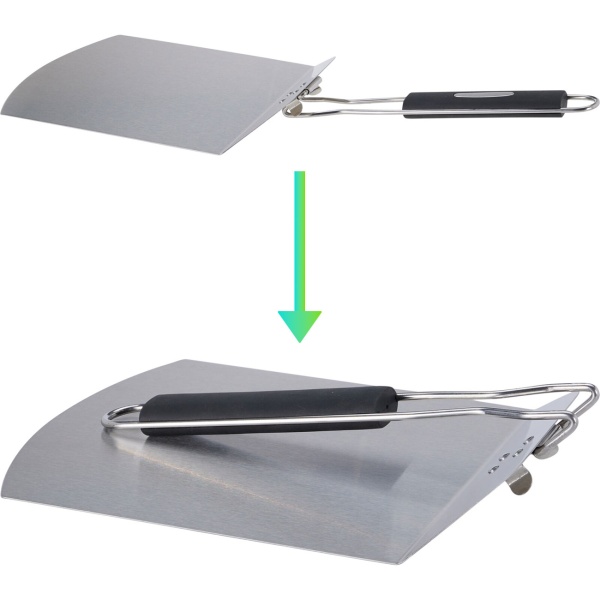 Klappbarer Pizzaschieber aus Edelstahl 55 cm - Robuste Pizzaschaufel & Pizzaheber für Grill, Pizzaofen, Backofen - Platzsparend & Handlich