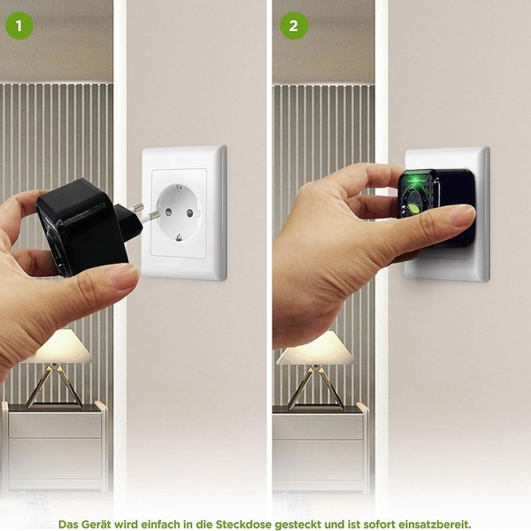 2er-Set Effektiver Ultraschall Milbenvertreiber: Steckdose gegen Bettwanzen & Milben – Sichere Milbenabwehr für Bett & Schlafzimmer