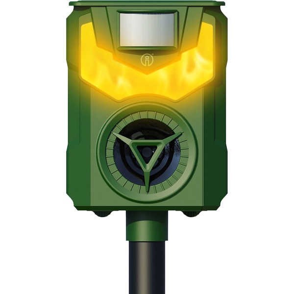 2er-Set Solar & USB Tiervertreiber mit Ultraschall & Flammenlicht – Zuverlässiger Schutz für Garten, Hof & Feld gegen Wildtiere, Katzen & Hunde