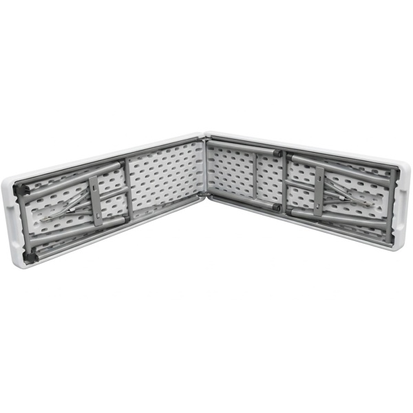 Faltbare Koffer Sitzbank 182 cm wetterfest stabile Klappbank, transportabel Metall Kunststoff platzsparend, ideal für Camping & Outdoor